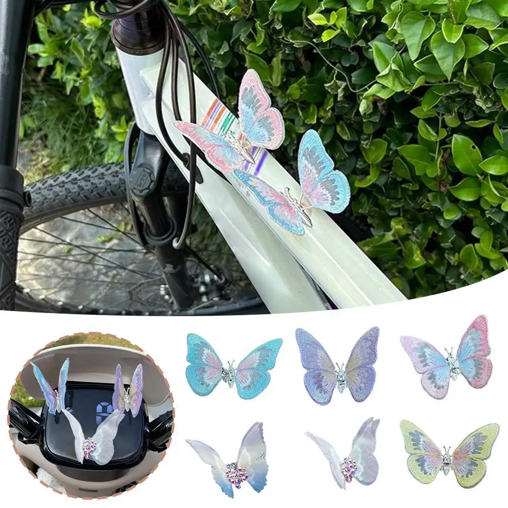 Bicycle Accessories Flying Butterfly Stickers Road Bike Decoration Creative Cute Cycling Equipment Accessories