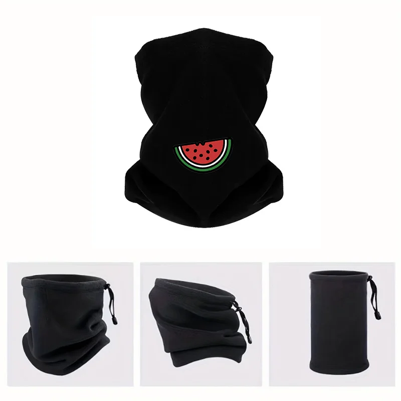 Watermelon slice black seeds red yummy Men Windproof Scarf Mask Neck Gaiter Hat Women cap Headgear Outdoor Keep Warm Winter Mult