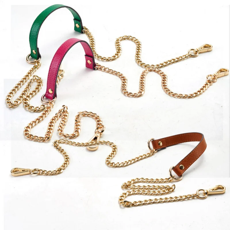 120cm Leather Bag Chain Strap For Bag Accessories Female Shoulder Strap Handbags Metal Chain Smooth Exquisite Correa Bolso