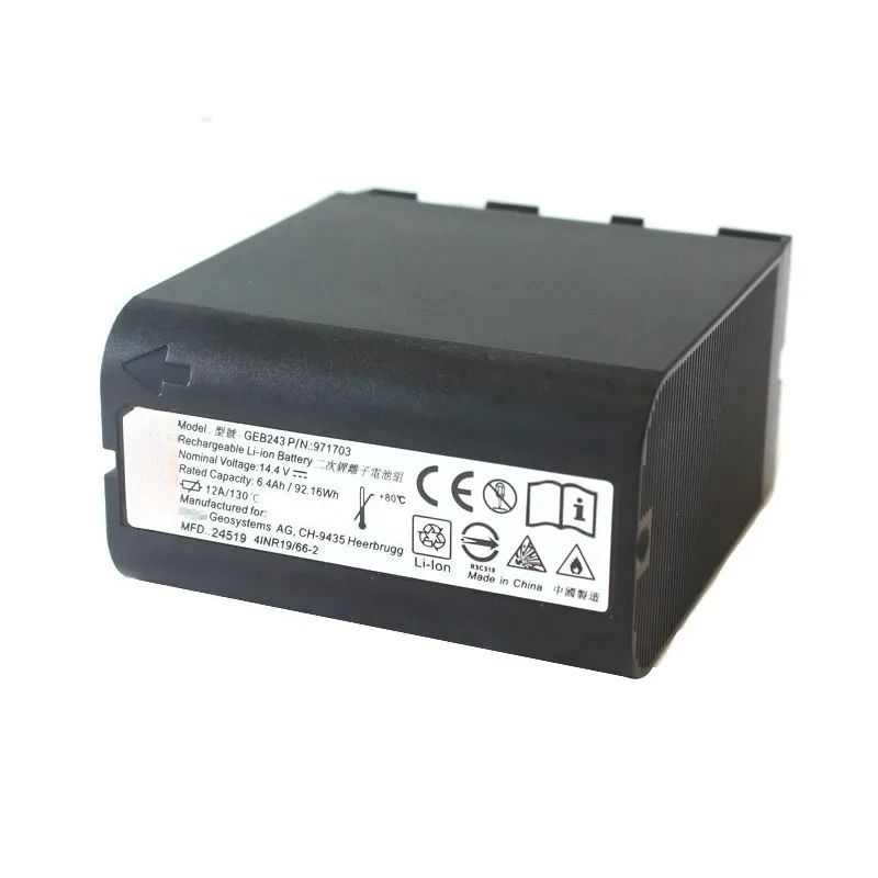 High Quality GEB243 (971703) battery 14.4V 6400mAh for Leica TM30 TM50 TS30 TS50 TS60 MS50 MS60 Brand New Replacement Battery