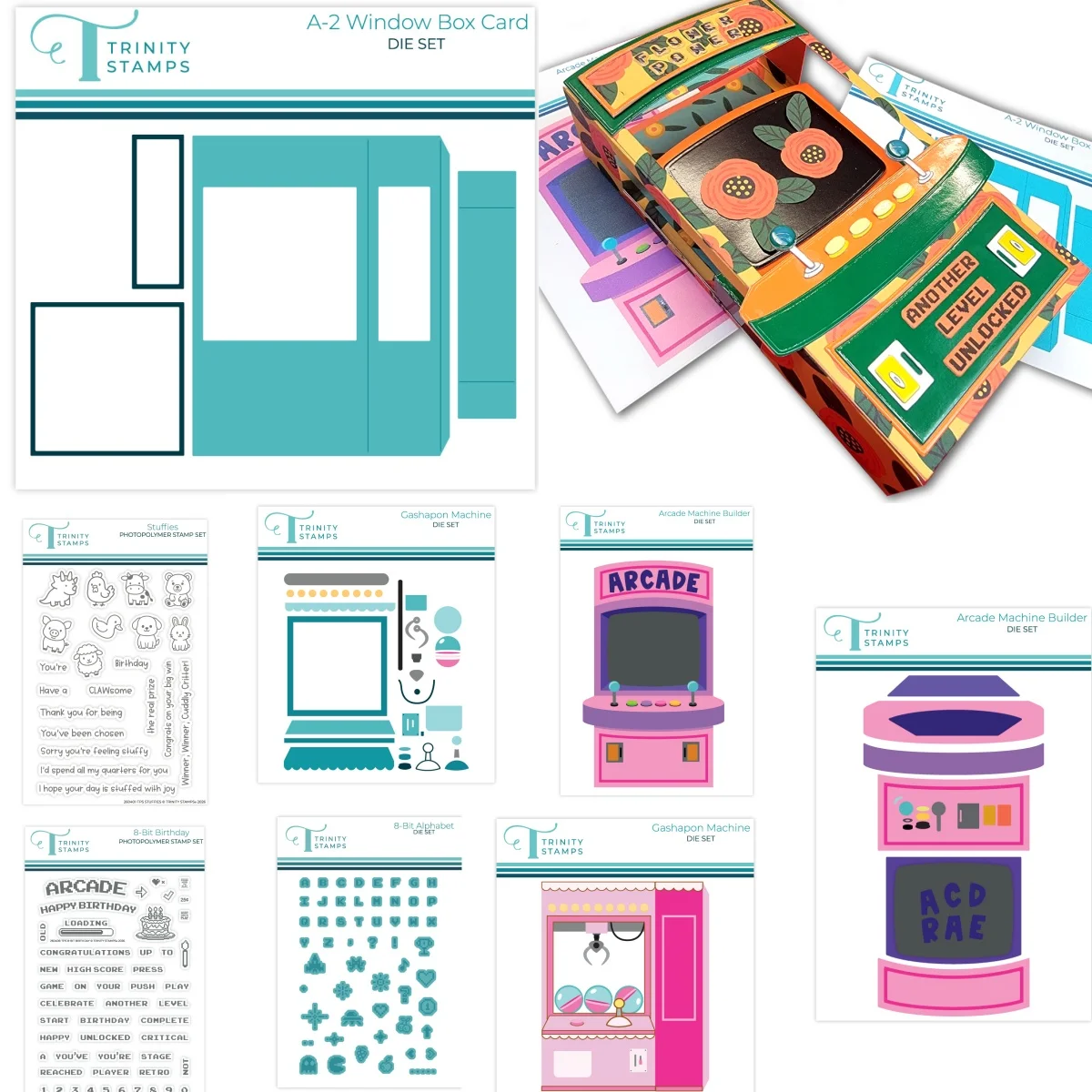 

New Window Box Card Arcade Machine Metal Cutting Dies Bit Birthday Clear Stamps for DIY Decorating Scrapbook Craft April 2026