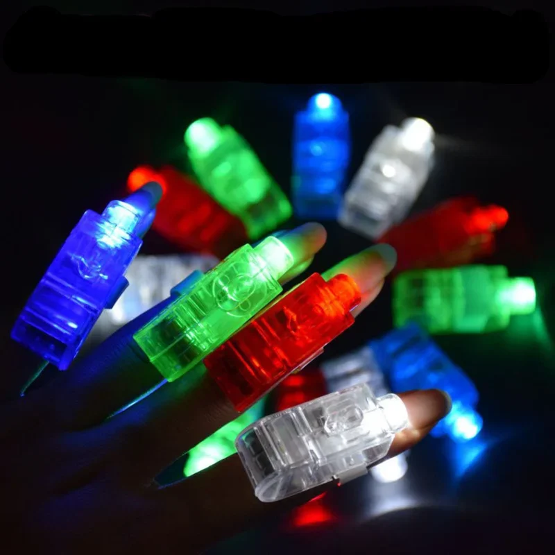 50pcs LED Glow Party Favor Light Finger Lights Flashing Glasses Neon Bracelets Props Pack      Holiday Festival  Halloween