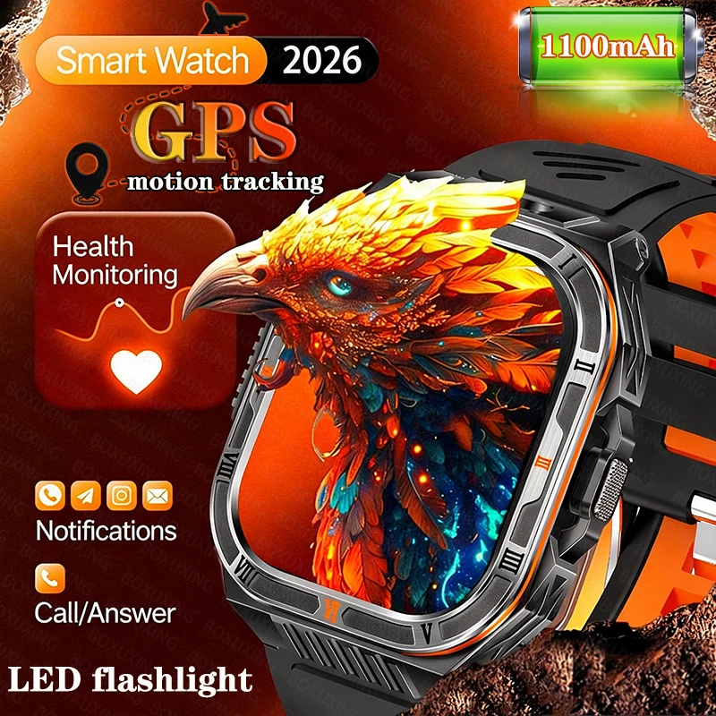 

New T-Rex3 Ultra 1100mAh Battery Smart Watch Built in GPS Compass IP69K Waterproof Sport tracker Outdoors Military Smartwatches