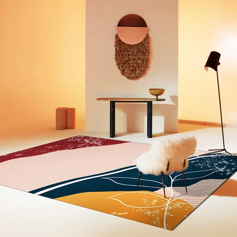 

Pink Light Luxury Rug Nordic Style Living Room Rugs Sofa Coffee Tables Mat Modern Simple Bedroom Decor Carpet Non-slip Bath Mats