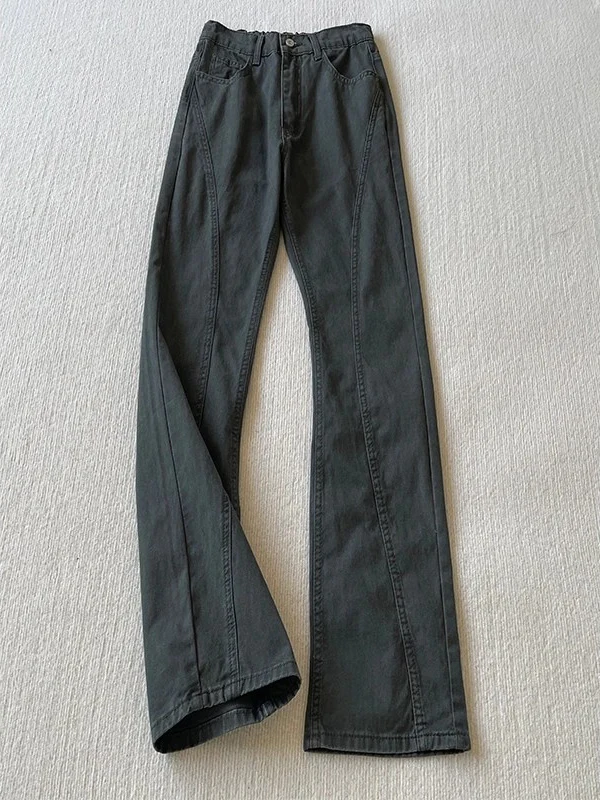 

Deep ey Knife Flared Jeans Men Summer CleanFit Logging Work Pants Straight Leg Slim Fit Casual Trousers