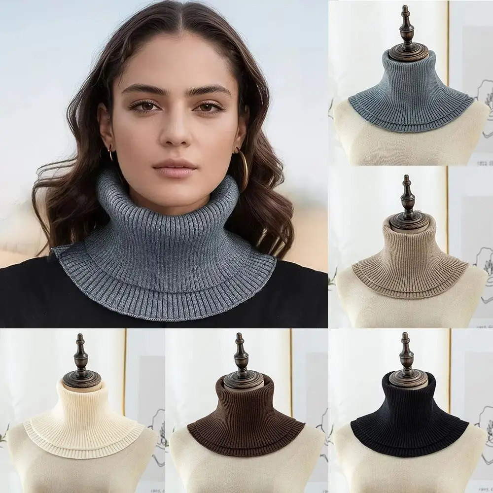 Woolen Wrap Turtleneck Knitted Scarf Detachable Fake Collars Soft False Collar Winter Warm Scarf Small Shawl Neck Warmer Muffler #5