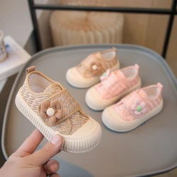 2024 nuove scarpe Casual per ragazze morbide fiori semplici primavera e autunno nuovi bambini antiscivolo moda versatili scarpe da principessa per bambini