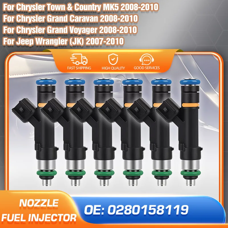 

Car Fuel Injector Nozzle For Chrysler Town & Country Chrysler Grand Caravan Chrysler Grand Voyager Jeep Wrangler V6 2007-2010