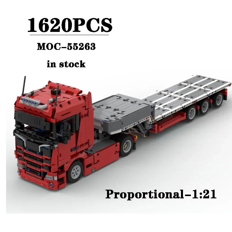 MOC-55263 Long Distance Transporter  City Important Kcal Transporter 1620 Parts Building Block Model Kids Birthday Toy Gift