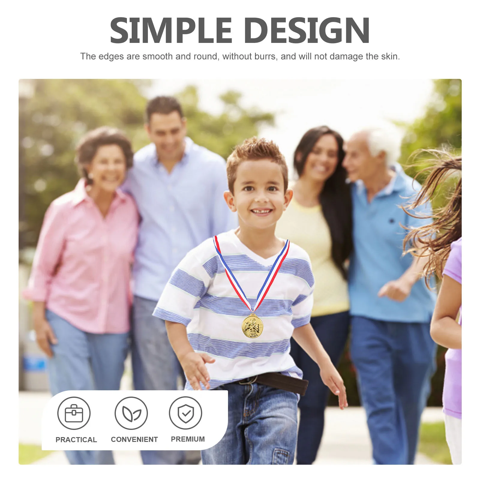 

5 шт. медали для соревнований из цинкового сплава, спортивные награды для гонок, гладкий край, прочные поощрительные призы, боксерские медали, поставки для соревнований