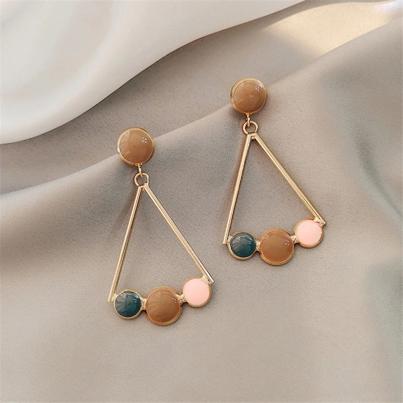 Triangle Tassel Earrings Korean Long Statement Geometric Earring For Women Fashion Jewelry Oorbellen Brincos