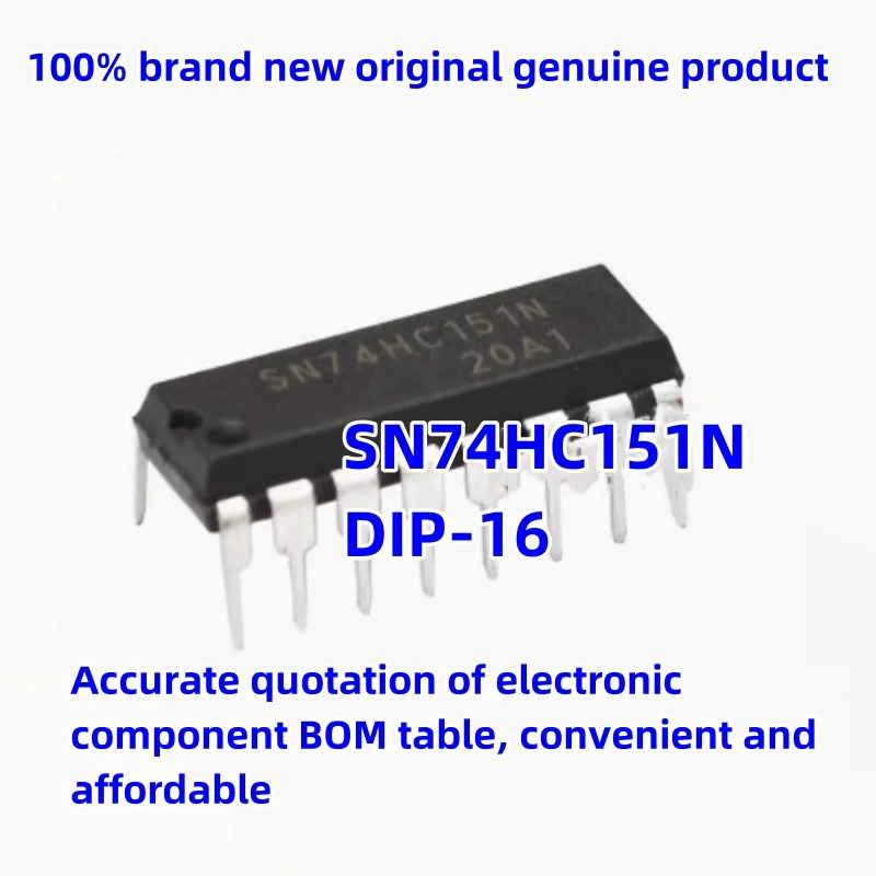 New SN74HC151N 8-wire 1-wire data selector with DIP-16 signal switch/codec/multiplexer