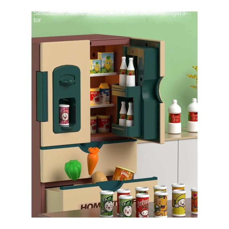 Children Play House Kitchen Large Simulation Refrigerator Toy