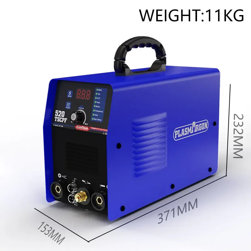 Plasmargon Plasma cutter 4 in 1 Welding Machine 520TSCPF DC Inverter Spot Welder TIG MMA IGBT Pulse CNC Metal Cutting Machine