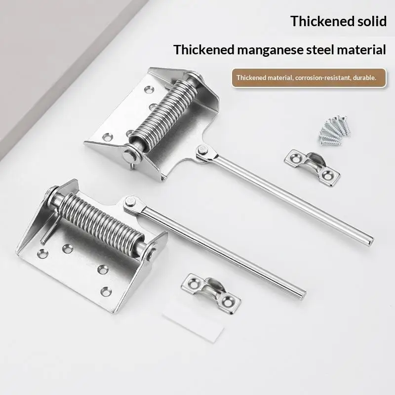 1set Adjustable Hydraulic Spring Door Closer Self Closing Hinge Soft Close Automatic Buffer Concealed Mount Heavy Duty Hardware