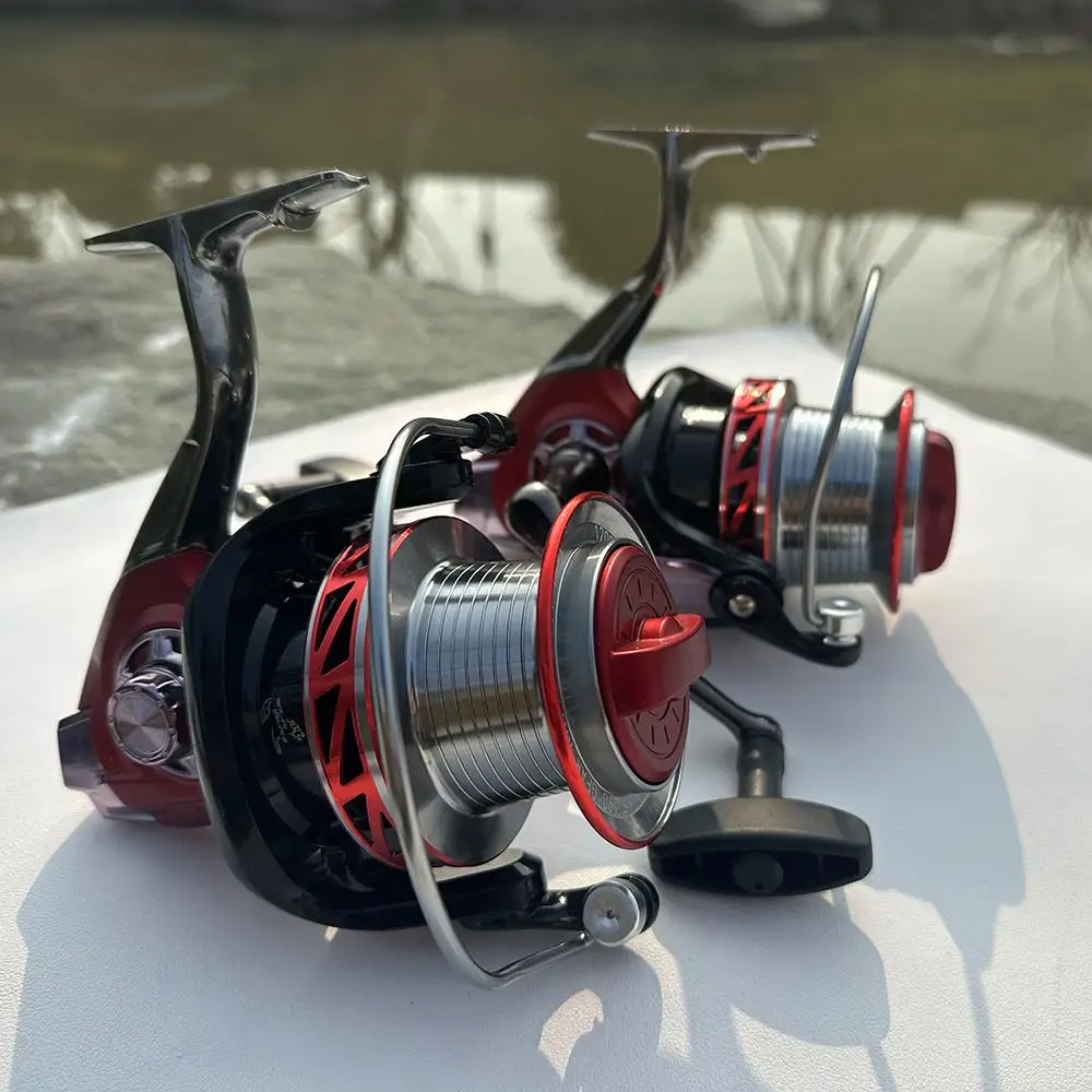 9000-12000 Serie Große Spinning Angelrolle Weitwurf Metallspule Max Drag 25 KG Salzwasser Süßwasser Angelgerät Pesca