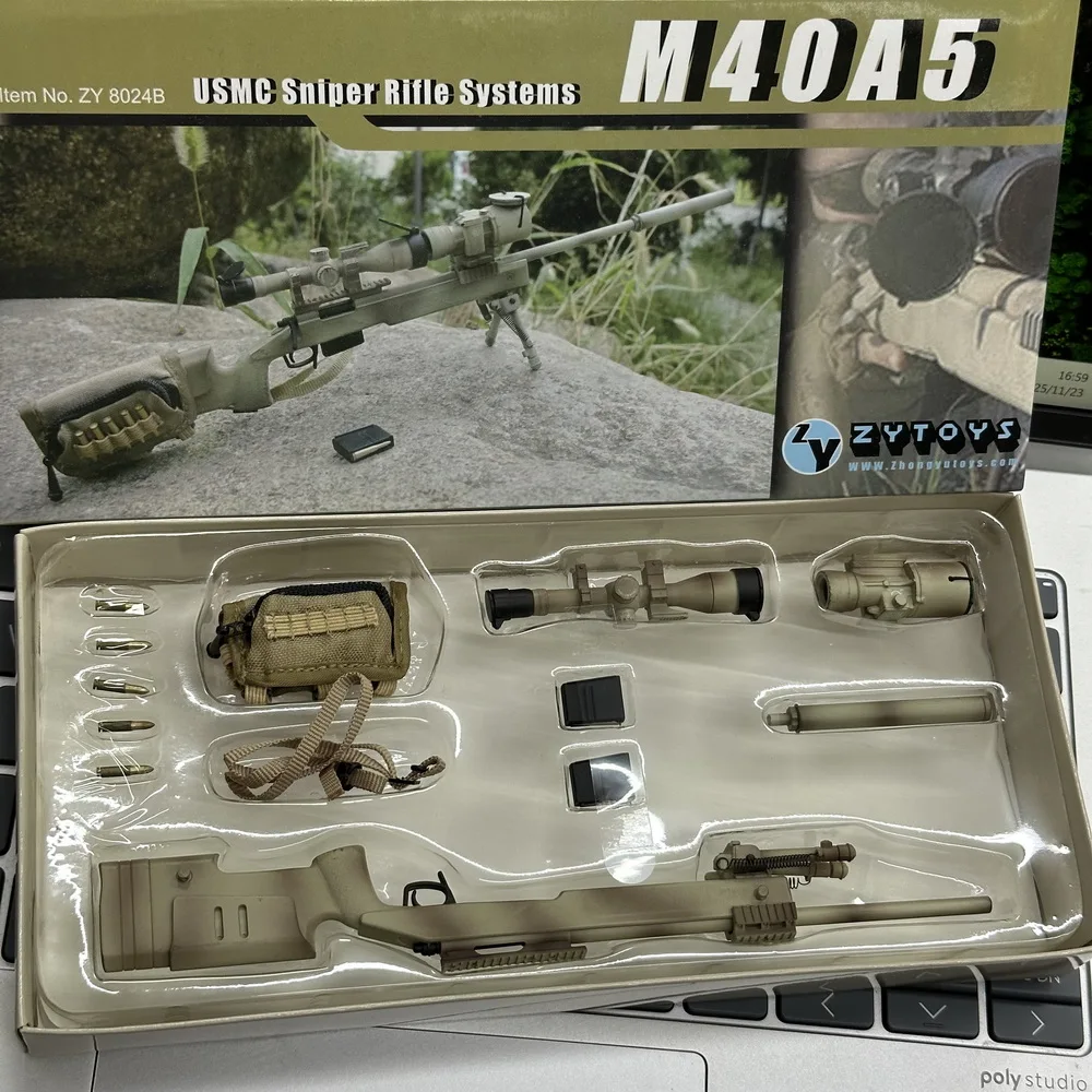 ZY8024B 1/6 مقياس M40A5 بندقية قنص USMC نموذج بلاستيكي لشخصيات الحركة 12 بوصة ملحقات ألعاب عسكرية للجيش الجندي #5