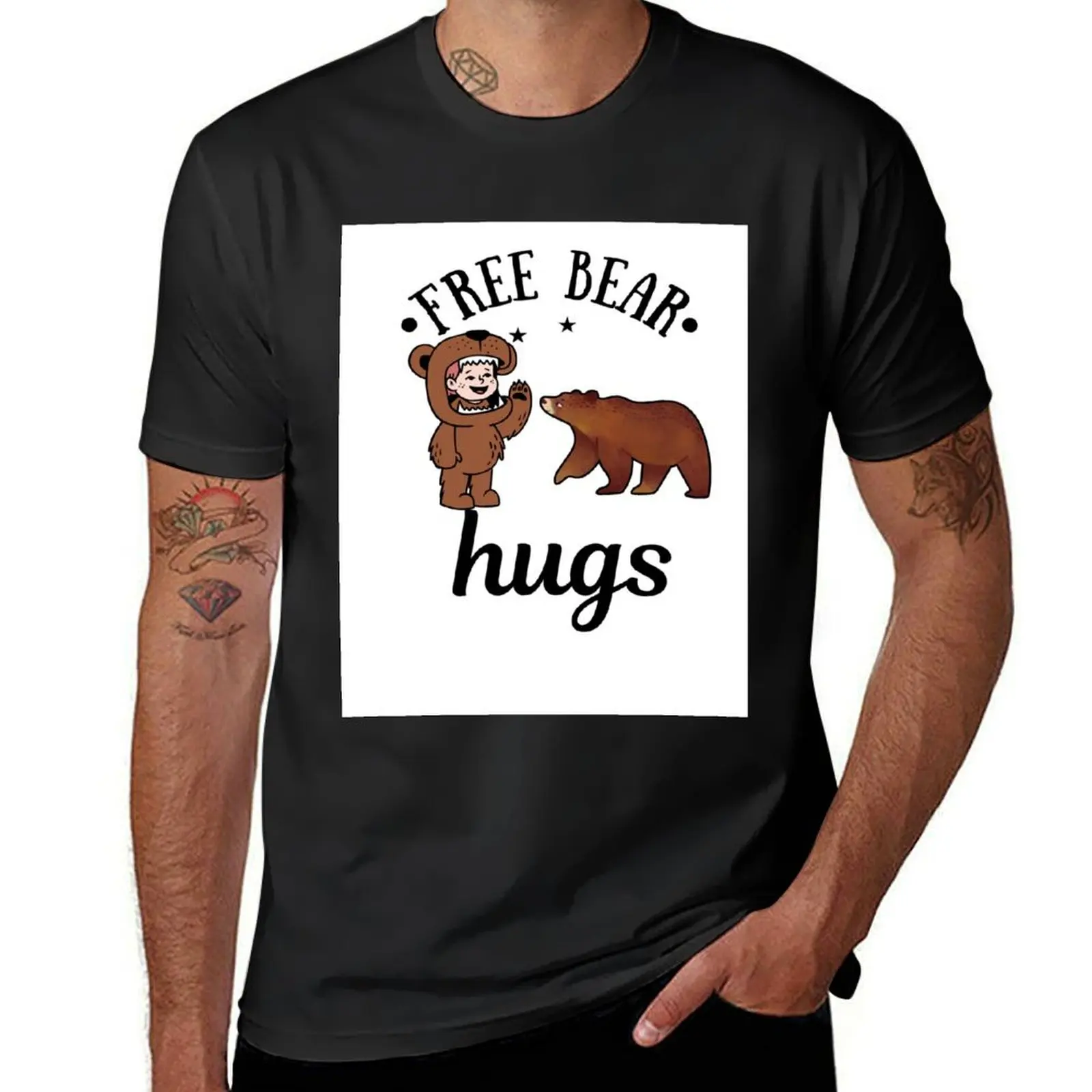

Bear hugs T-Shirt summer 2025 baggy shirts oversized t shirt men t shirt