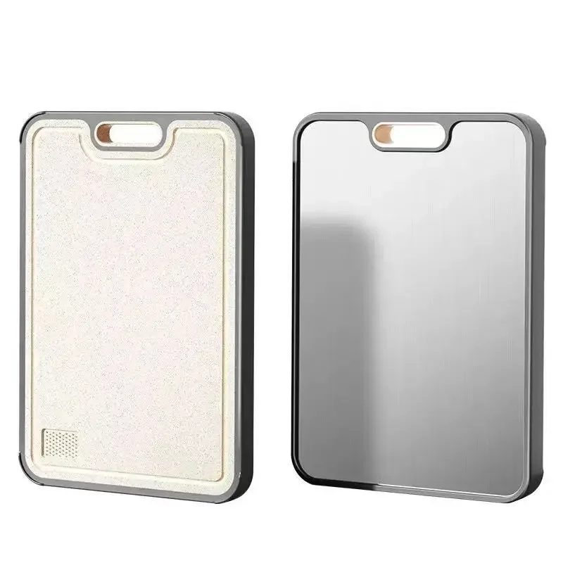 

1PC Stainless Steel Double-sided Cutting Board Thickened Food-grade Kitchen Cutting Board Mildew-proof and Easy To Clean