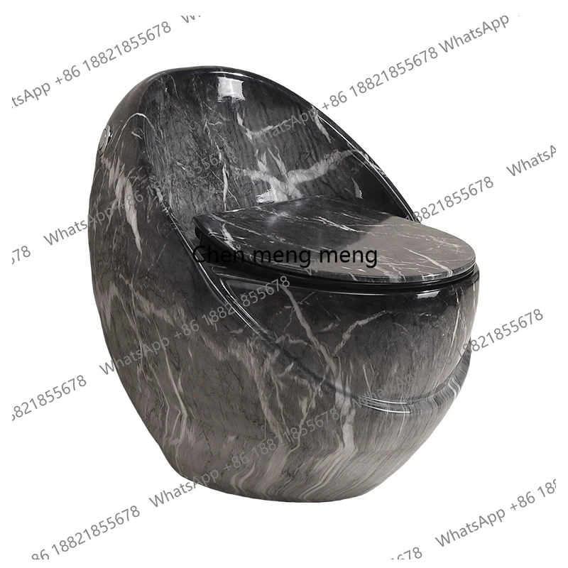 

Новый туалет в форме яйца с каменным узором, бытовой сифон для ванной комнаты, большой импульсный отель B & B