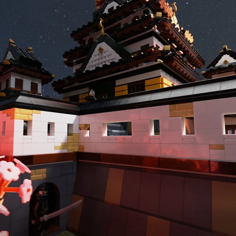 10076ピース MOC 中世日本将軍城忍者モデル 組み立てブロック 建築DIY クリエイティブおもちゃ クリスマスプレゼント 子供向け