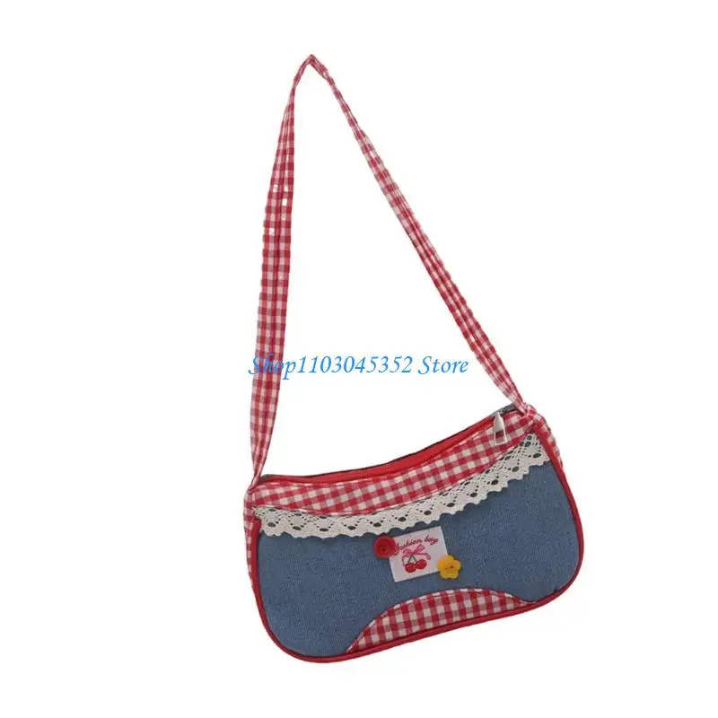 

Practical Jeans Underarm Bag Multi Compartment Design Casual Outfit Essential