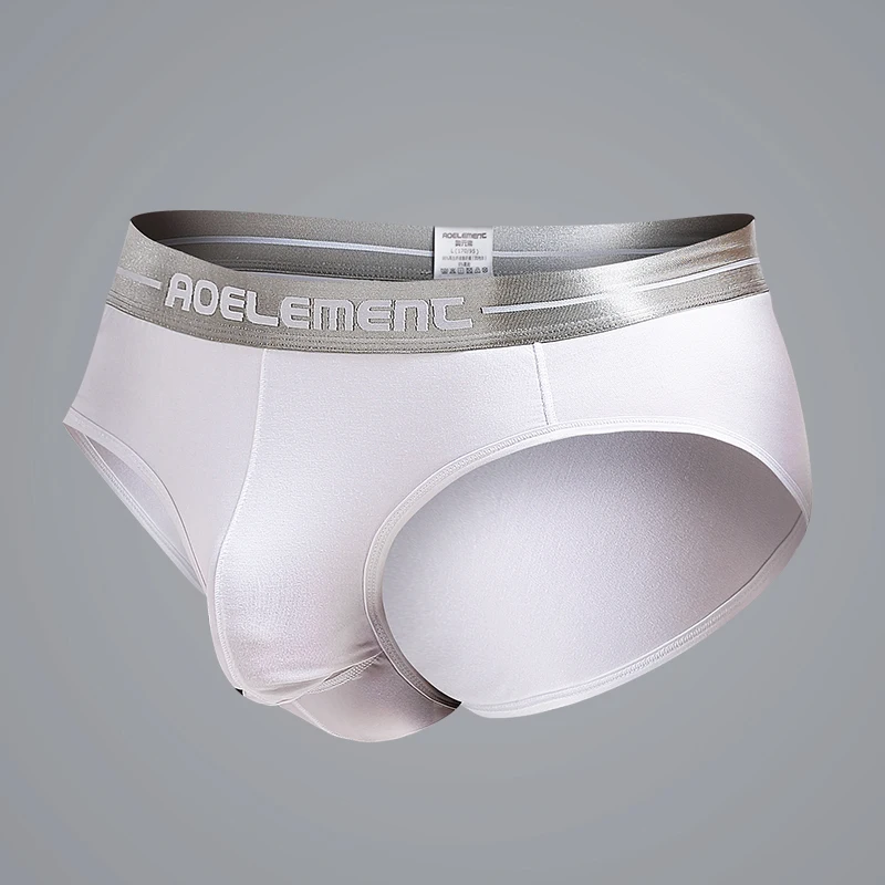 

3PCS Modal capsule lift U convex men's underwear bullet separate ice silk capsule pouch briefs