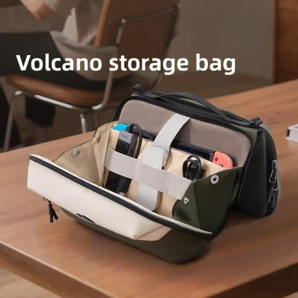 Volcano Electronic Storage Bag, Expandable Gadget Organizer, Portable Cable Pouch for Chargers, Power Bank & Game Accessories