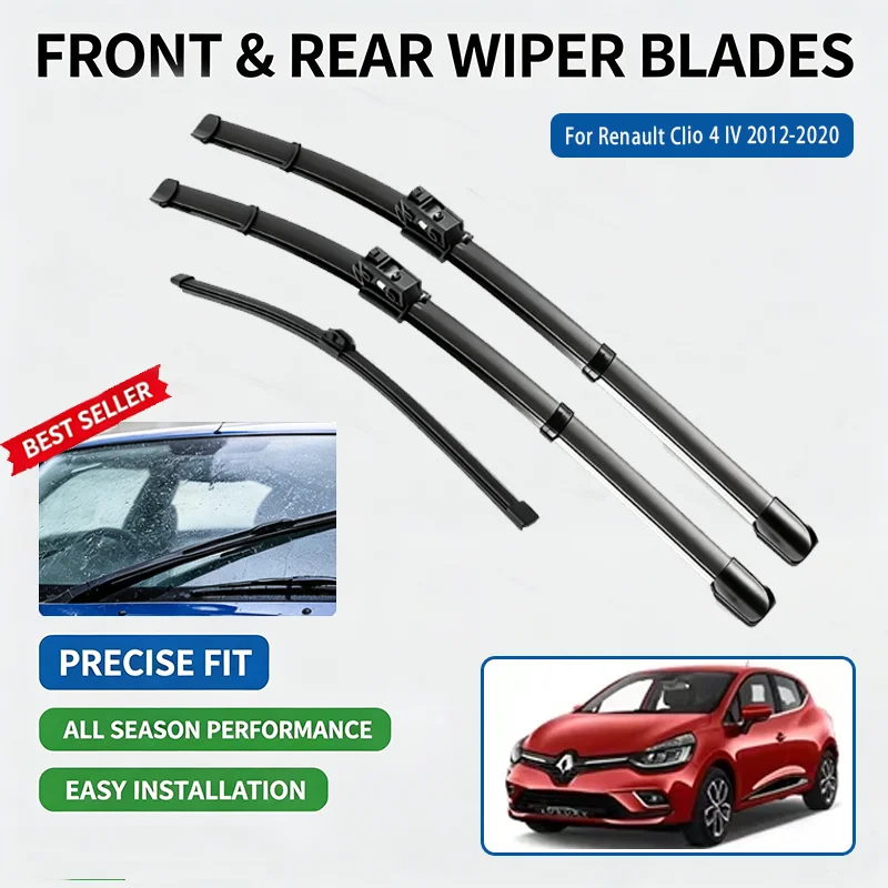 Quiet Wiper Blades Set For Renault Clio 4 IV 2012-2020 26