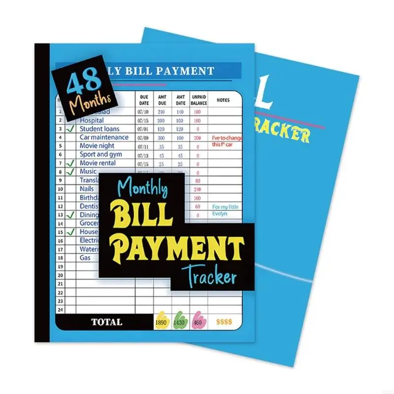Ergonomic Bill Organizers Notebook Tear Resistant Paper Financial Bill Planner K92C