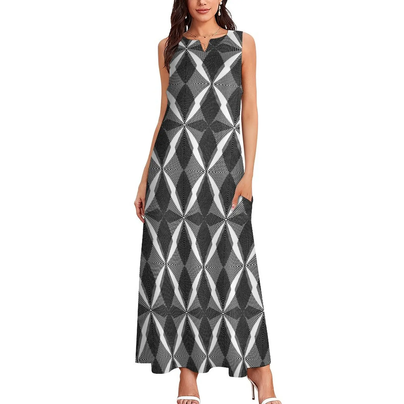 Optical Illusion Long Dress evening dress ladies womens dress sexy short dresses daring elegant women's dresses sale image 2