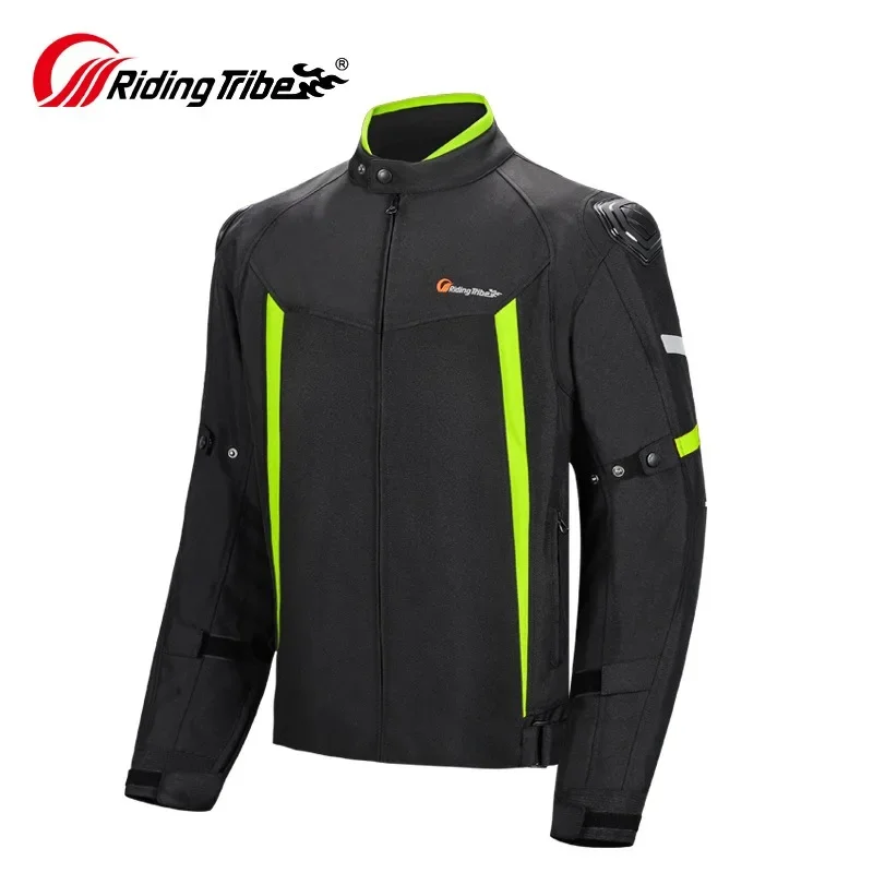 Chaqueta de motocicleta para hombre y mujer, traje de locomotora todoterreno para las cuatro estaciones, ropa a prueba de viento a prueba de caídas, cinco equipos de protección