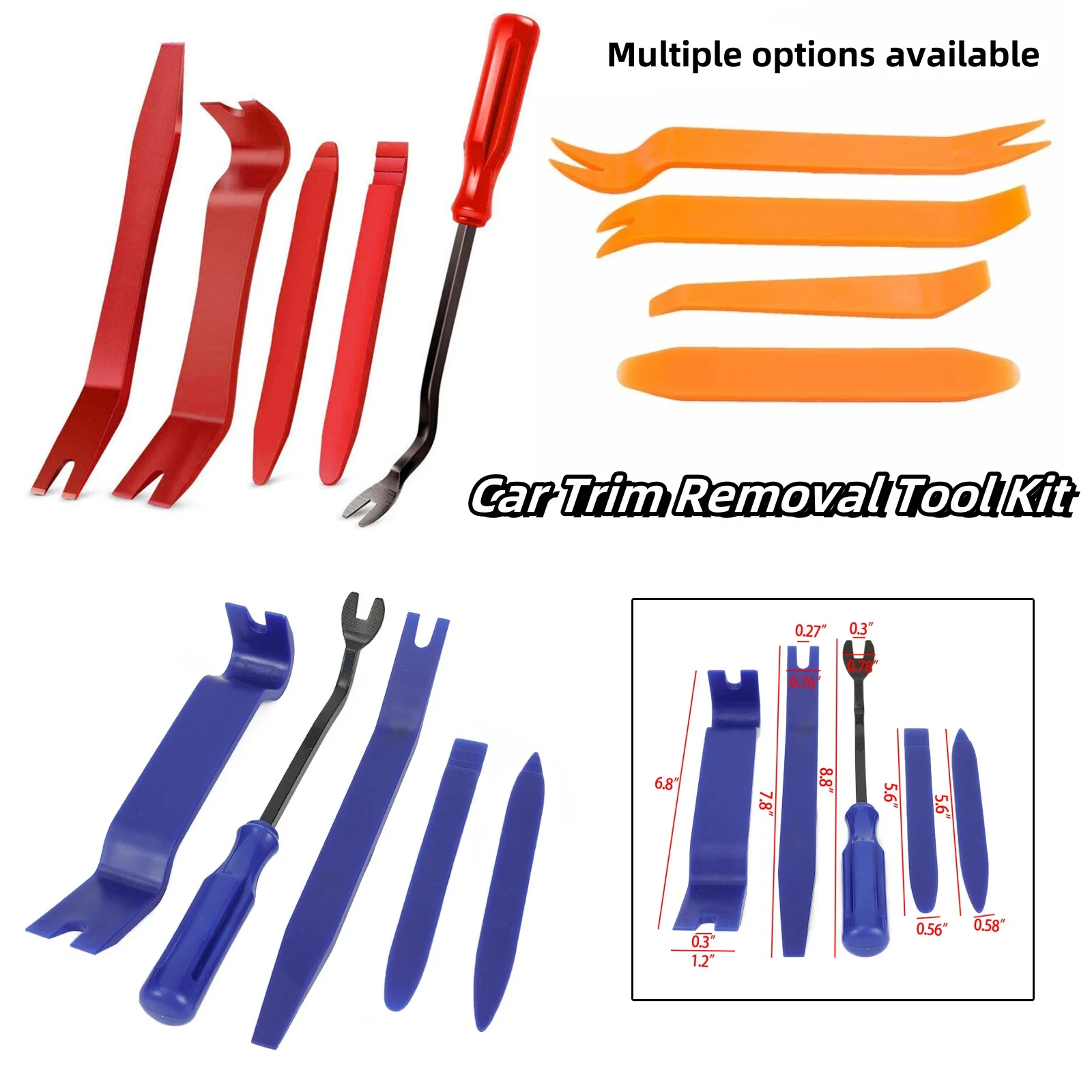 

New Car Door Clip Panel Audio Video Dashboard Removal Kit Installer Prying Tool Plastic Car Interior Repairing Tools