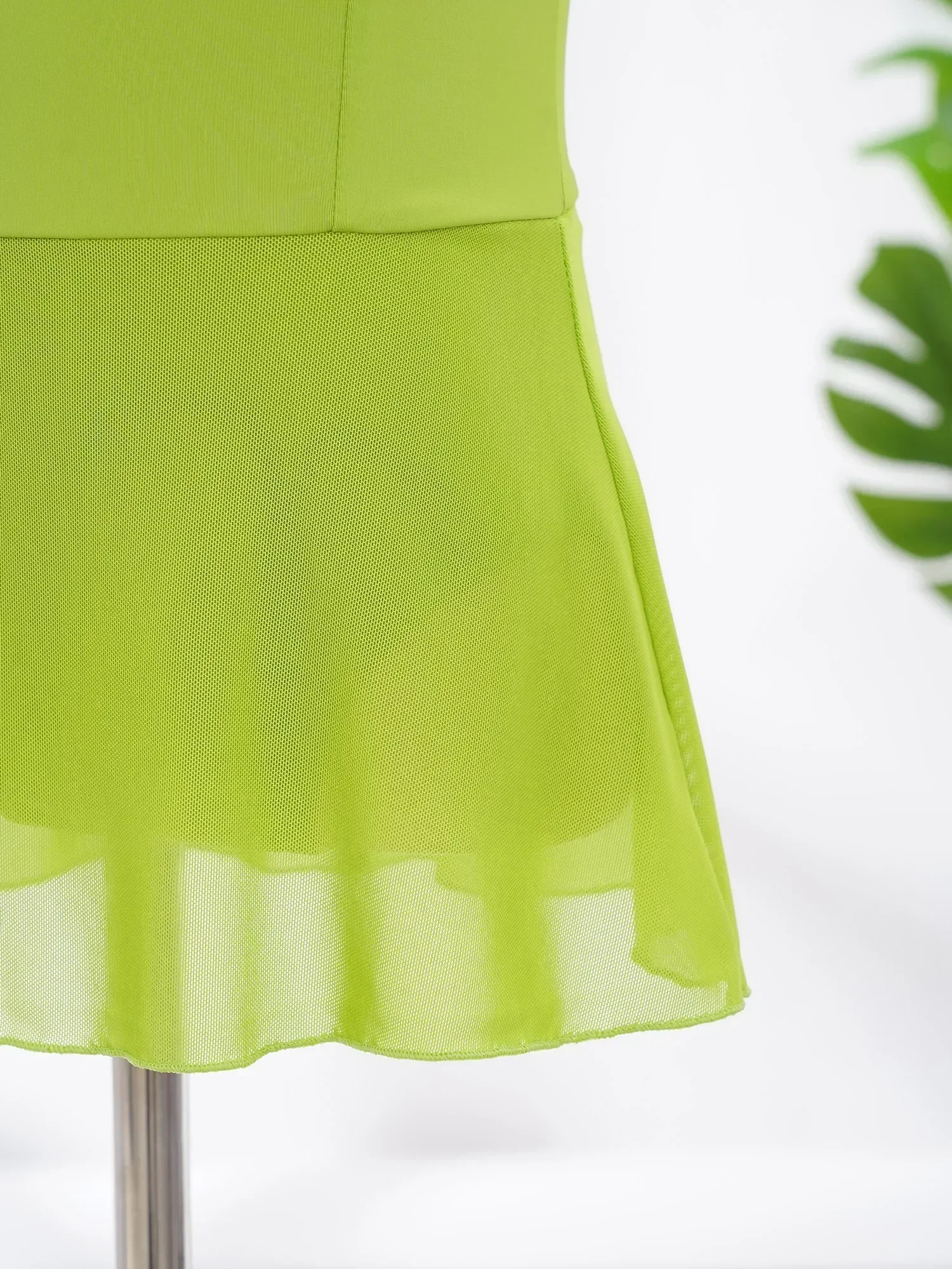 Kids Girls Gymnatics Ballet Dance Leotard Dress Solid Color Sleeveless Dresses Ballet Dancewear Childrens Ballet Dance Outfit