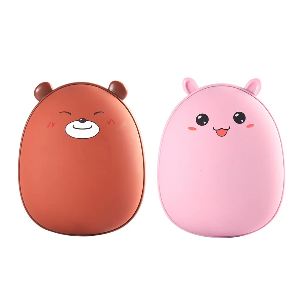 Urso bonito usb recarregável aquecedor de mão marrom inverno móvel dispositivo aquecimento portátil reutilizável dispositivo aquecimento