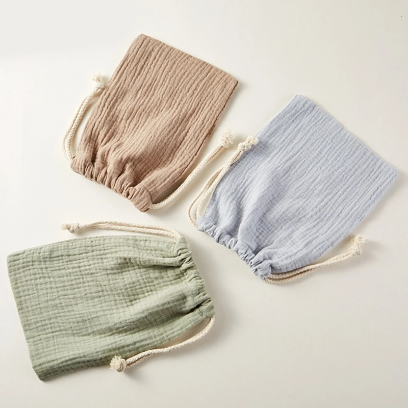 Drawstring 마감 디자인 가방 Drol Bibs Burp Cloth 장난감 주최자 케이스 파우치