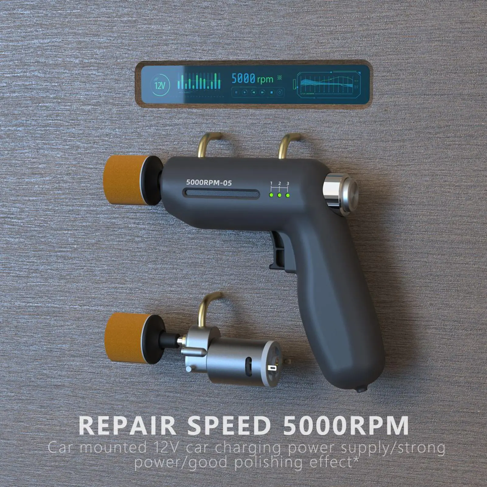 12 فولت آلة تلميع السيارات الصغيرة عازلة كهربائية تلميع الصبح عدة متعددة الوظائف مريح لإزالة الخدوش بالتفصيل التلقائي