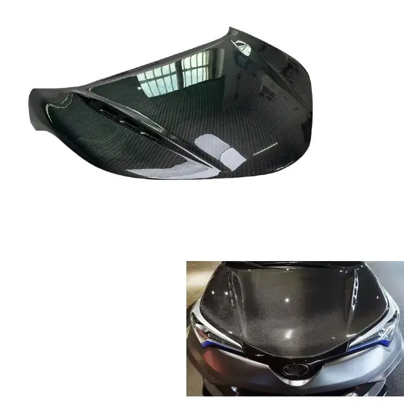 

Carbon Fiber Engine Hoods Upgrade for C-HR 2016 2017 2018 2019 Front Engine Cover CHR Bonnet Vents Auto Body Kits