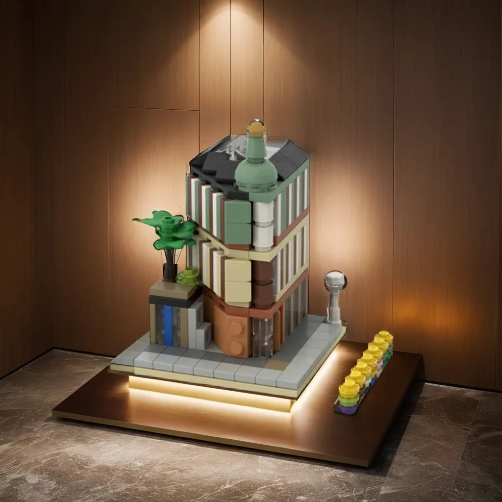 

246 шт. 10297 мини модульный MOC масштабная модульная модель здания образовательная модель здания DIY блоки игрушки на день рождения подарок