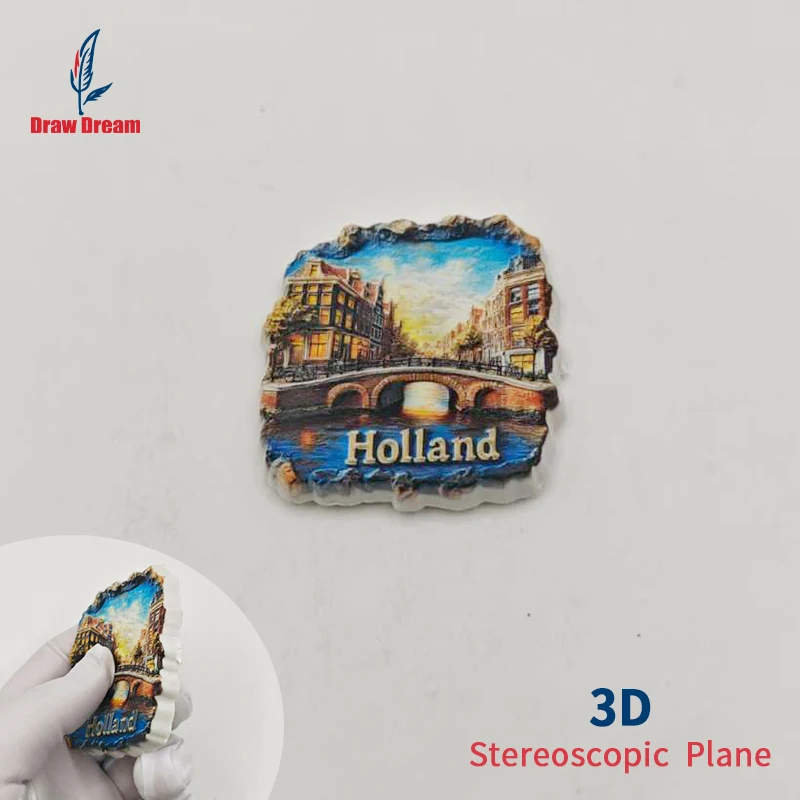 1Pc Netherlands 3D Stereo Refrigerator Magnet, Netherlands Sunset World Travel Souvenir Collection Item, Travel Commemorative Decorative Sticker, Suitable for Home Office Decoration, Personalized Exclusive Travel Souvenir Magnetic Refrigerator Magnet, Home Decoration, Kitchen, Room, Office, Cabinet Crafts Gift, Holiday Souvenir, Exquisite Small Gift