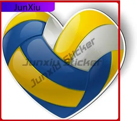 

Volleyball Heart for Locker Cool Car Laptop Walls Camper Van Waterproof Camper Van Decal Accessory Retro Cute Vintage Aesthetic