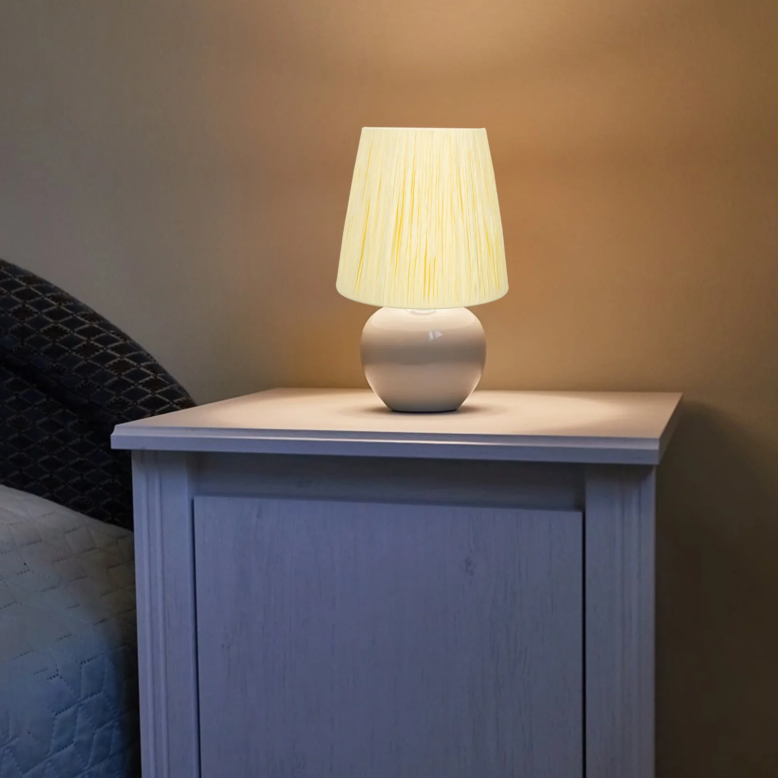 

Rattan Natural Farmhouse Decorative Light Cover For Pendant Floor Table Ceiling Living Room Bedroom Decor Lamp Pendant