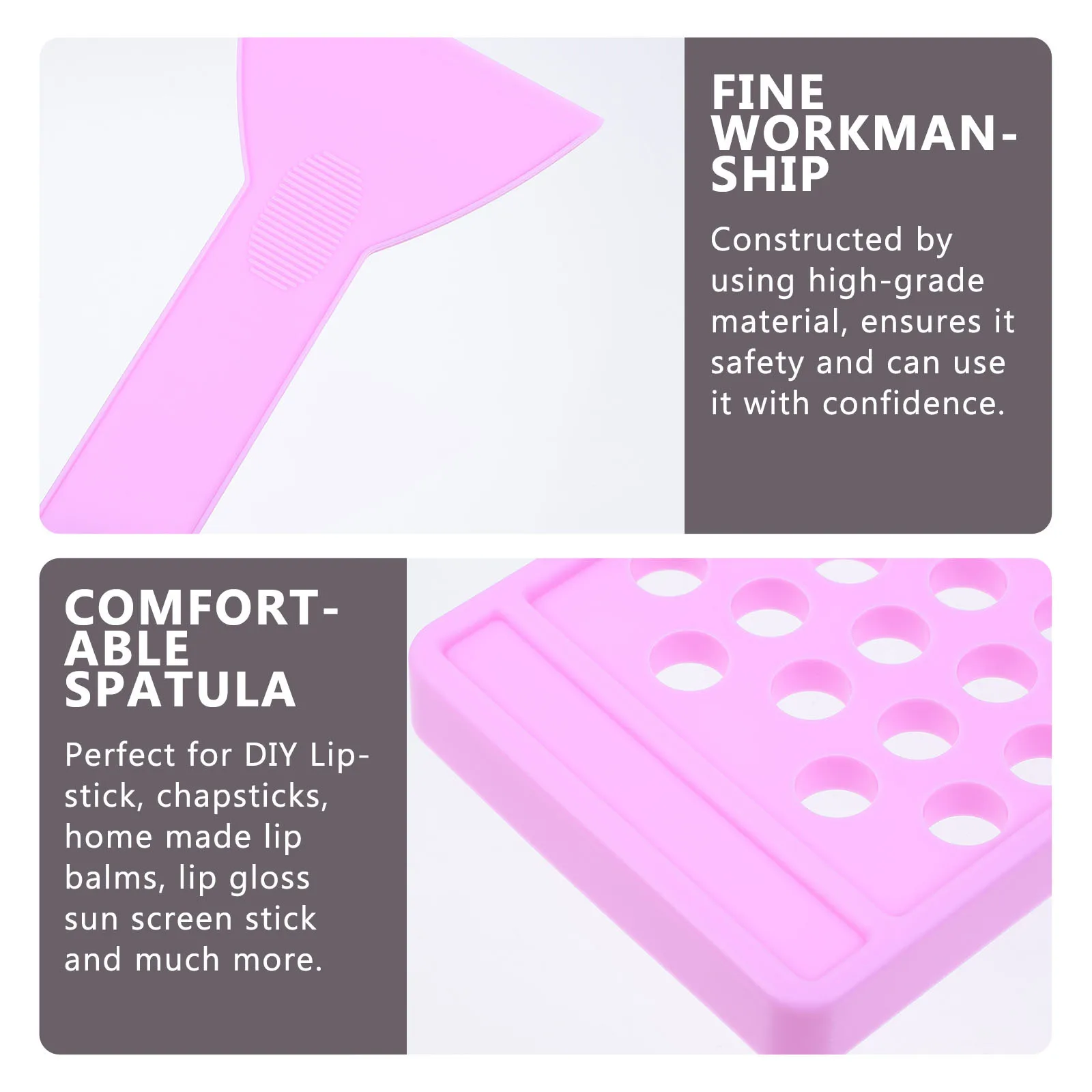 1Set 50 Holes Filling Tray Lip Balm Containers Professional DIY Kit Spatula Smooth Out Lip Gloss Sunscreen 50 Holes Filling Tray