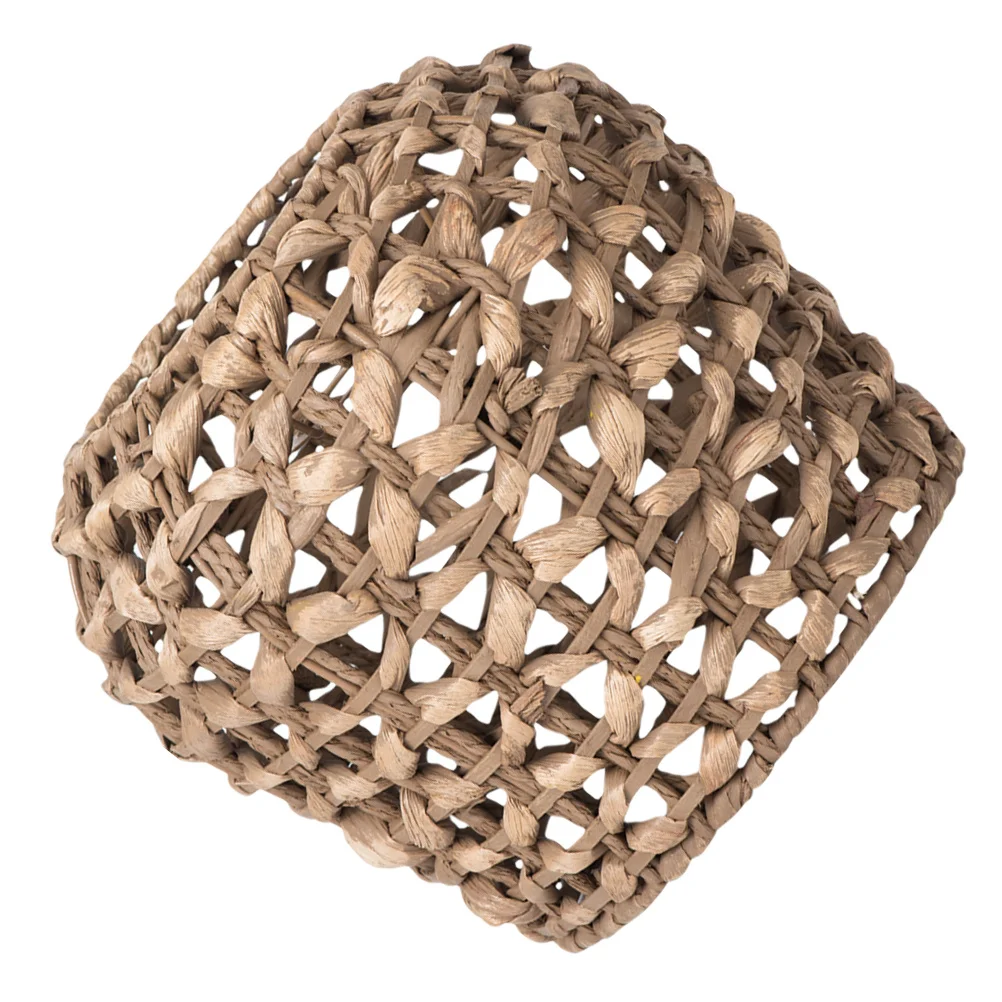 

Плетеный абажур ручной работы из гиацинта с металлическим каркасом для винтажной подвесной лампы в гостиную, отель, ресторан