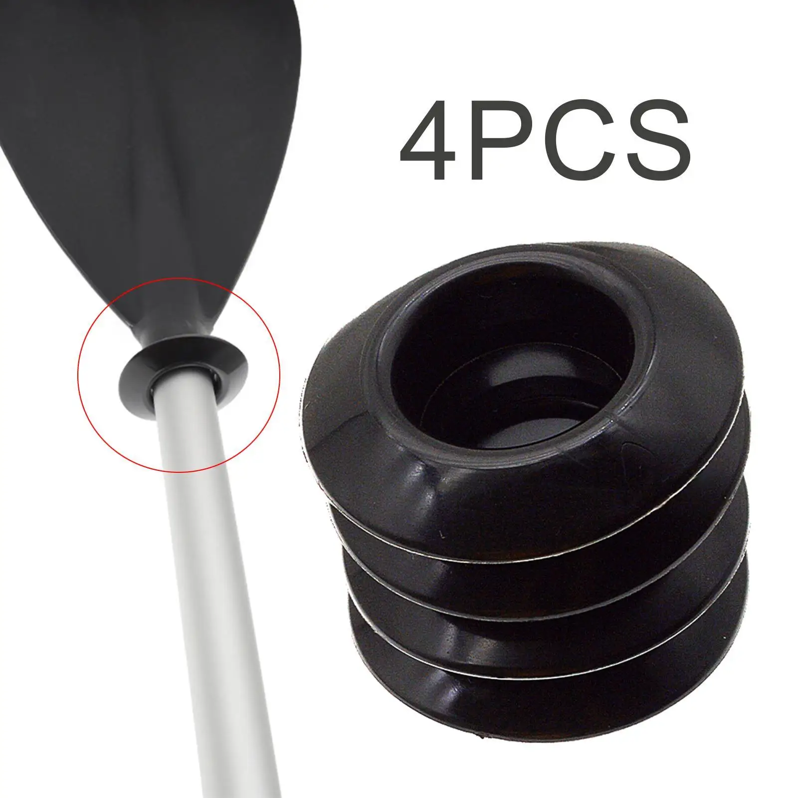 

4 шт., капельные кольца для весла для каяка, универсальная практичная запасная часть для катания на лодках, нескользящая TPR, водонепроницаемая защита для рафтинга