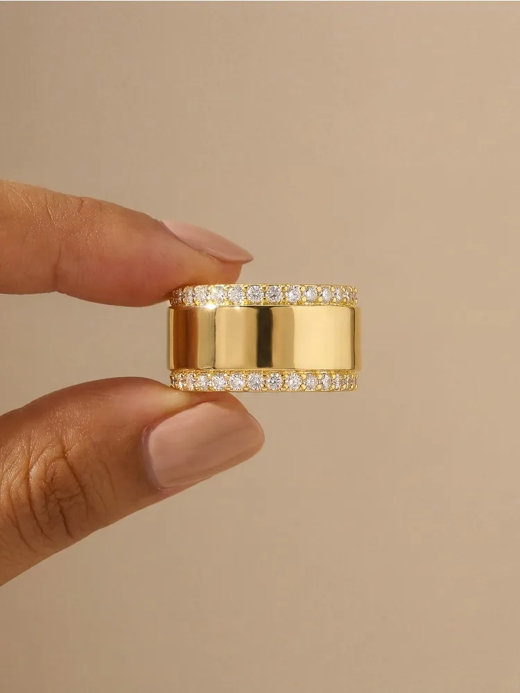 Women's 925 Sterling Silver Round Zircon Luxury Ring
