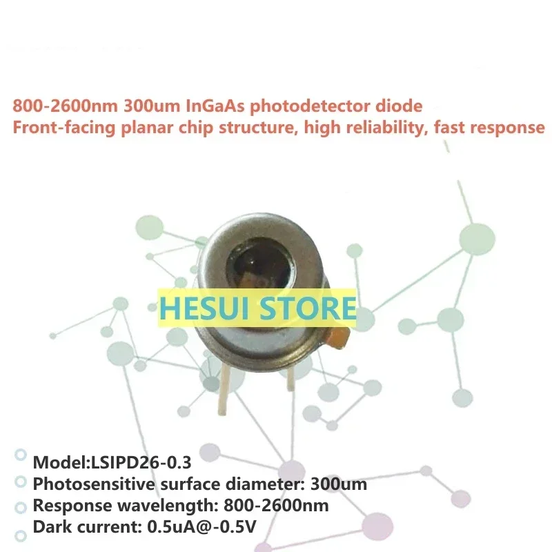 LSIPD26-0.3 800-2600nm 300um InGaAs photodetector diode with optical fiber