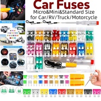 306Pcs Car Fuses Assortment Kit Circuit Electric Pen Standard Replacement Fuses for Car/Rv/Truck/Motorcycle
