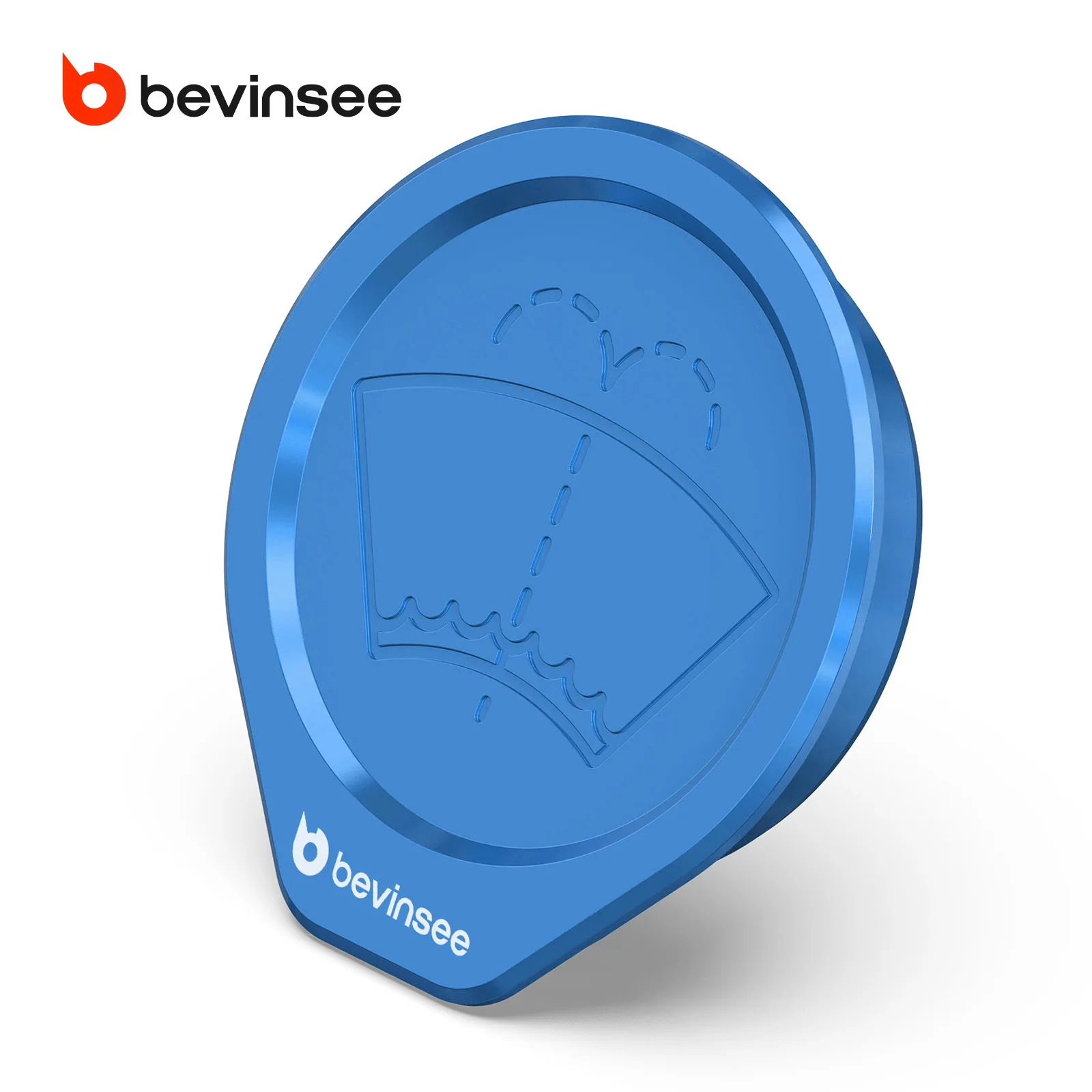 BEVINSEE Aluminium-Waschflüssigkeitsbehälterdeckel für BMW E46 320i 323i 325i 330i 320d 330d, Ersatz für 61667007970 – Detail 4