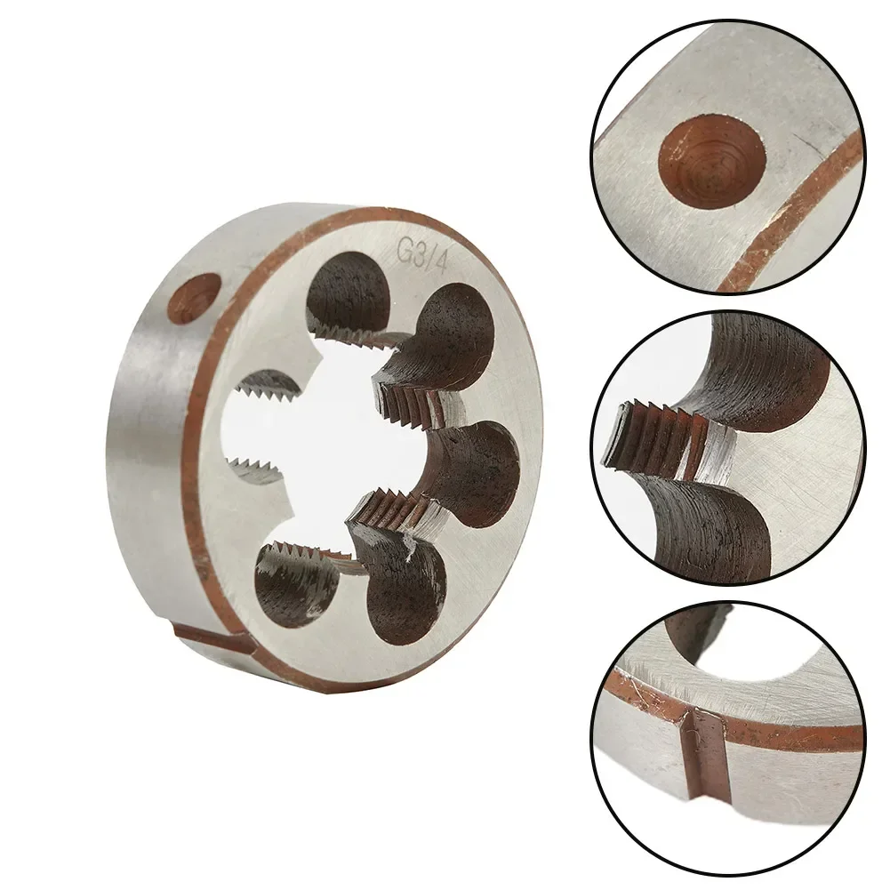 1Pc HSS Pipe Threads Round Die 1/8 1/4 3/8 1/2 3/4 HSS High-Speed Steel Pipe Thread Round Die Hand Tool Tap Die